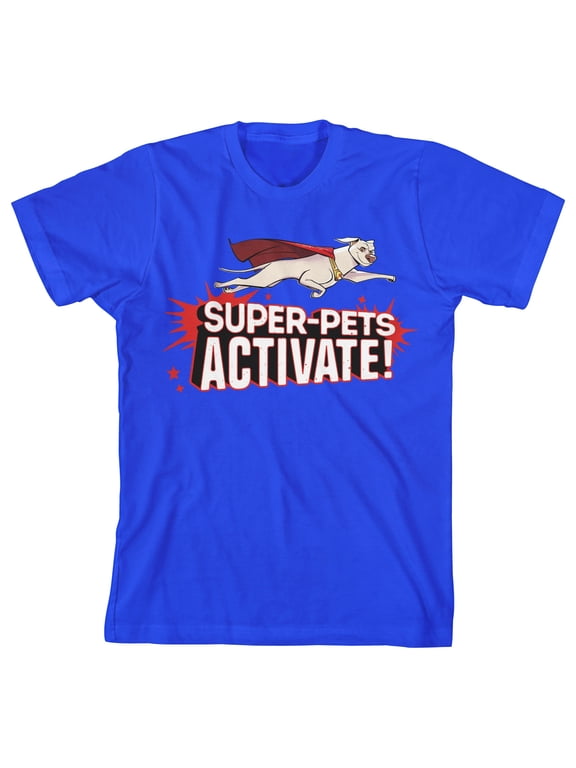 DC League Of Super Pets Krypto Super-Pets Activate Toddler Boy's Royal Blue T-shirt-2T