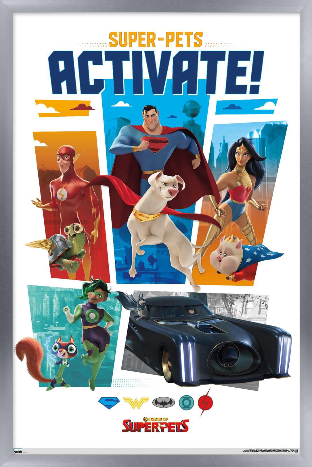 DC League of Super-Pets - Heroes Wall Poster, 14.725" x 22.375" Framed