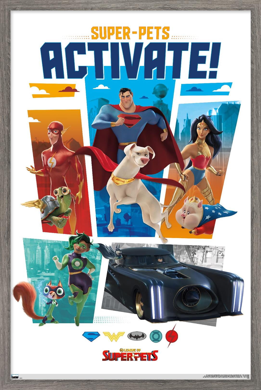 DC League of Super-Pets - Heroes Wall Poster, 14.725" x 22.375" Framed
