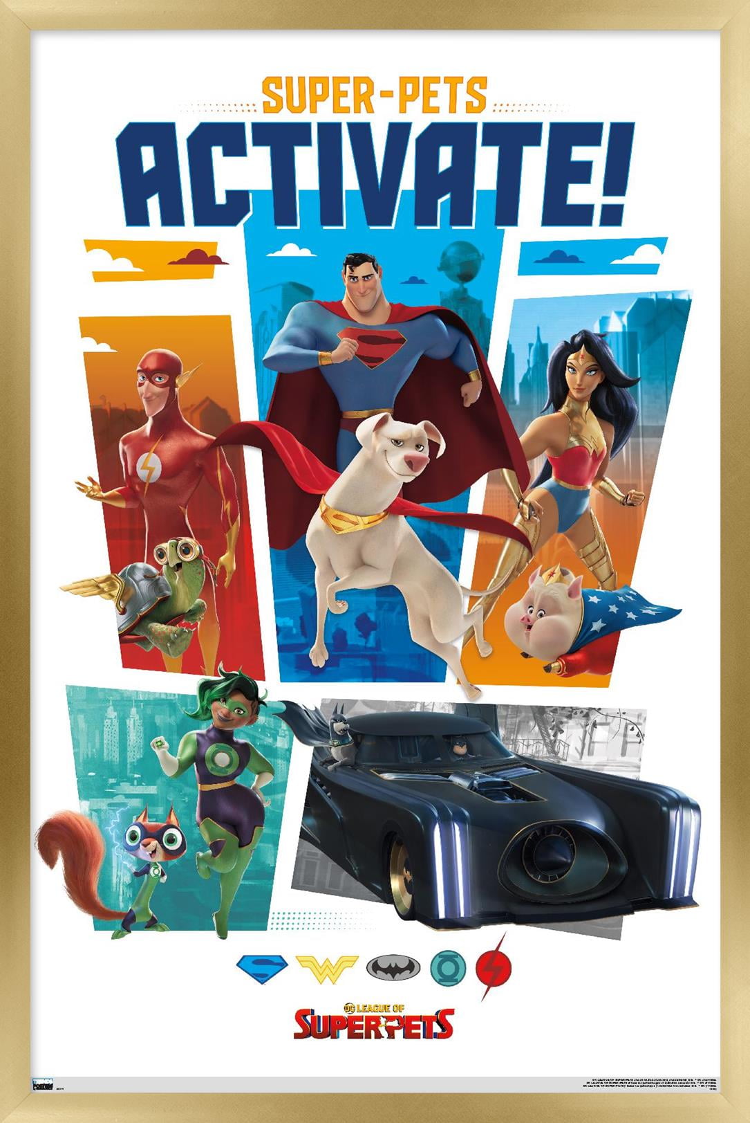 DC League of Super-Pets - Heroes Wall Poster, 14.725" x 22.375" Framed