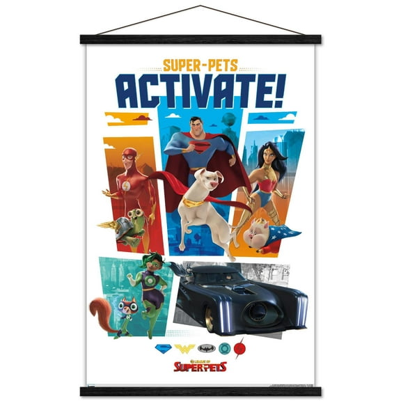 DC League of Super-Pets - Heroes Wall Poster with Magnetic Frame, 22.375" x 34"