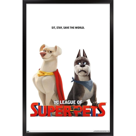 DC League of Super-Pets - Krypto and Ace Wall Poster, 14.725" x 22.375" Framed