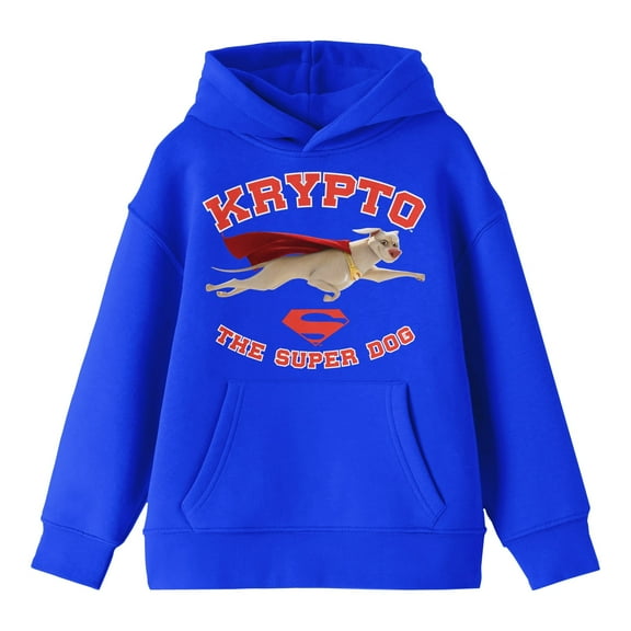 DC League of Super Pets Krypto the Super Dog Youth Royal Blue Hoodie-XL