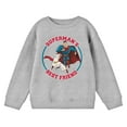 thumbnail image 1 of DC League of Super Pets Superman's Best Friend Youth Athletic Gray Sweatshirt-Small, 1 of 3