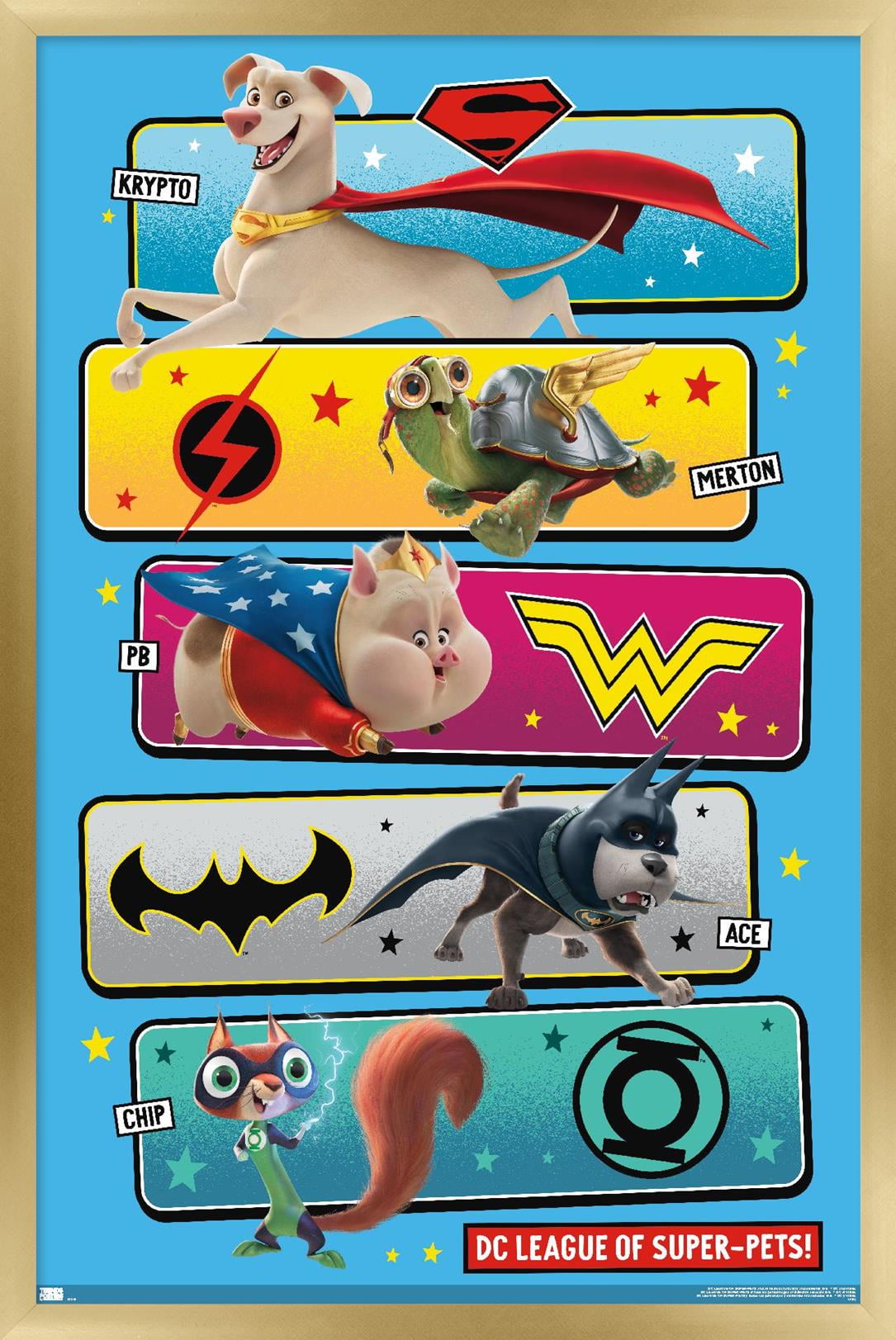DC League of Super-Pets - The Pets Wall Poster, 22.375" x 34" Framed