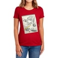 thumbnail image 1 of DC Logo Note Paper Women's T Shirt, Red, X-Large, 1 of 6