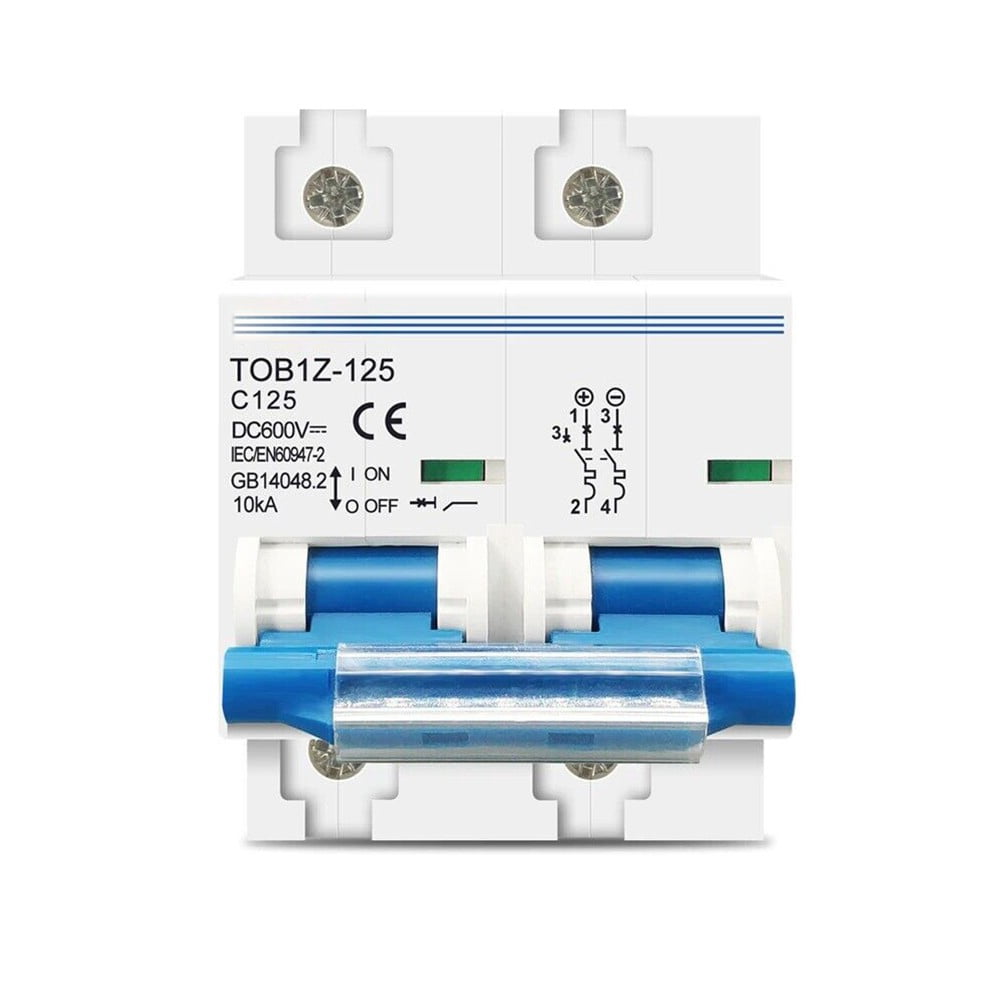 DC MCB for Solar PV 2P 125A 100A 80A 600V Circuit breaker PV System Battery