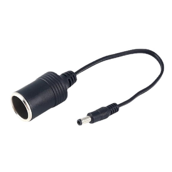 DC Male/Female Cigarette Lighter Socket to 5.5mm x 2.1mm Barrel Plug Cord, Car Charger Cable Auto Power Supply Adapter