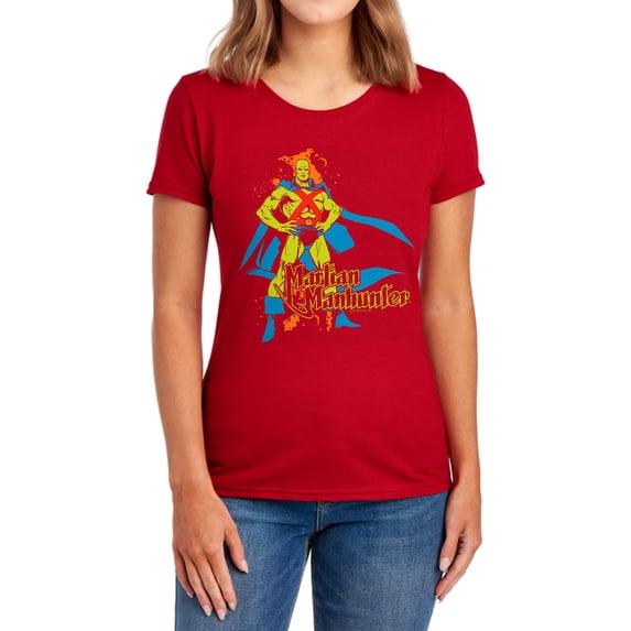DC Martian Manhunter Women's T Shirt, Red, X-Large