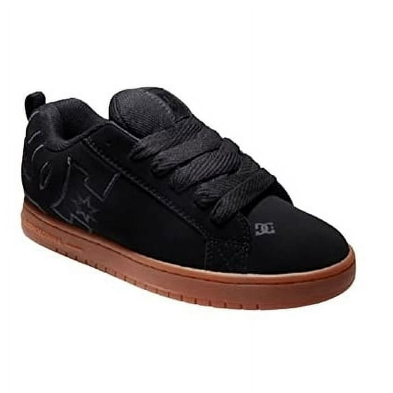 DC Men's Court Graffik Casual Skate Shoes BLACK/GUM
