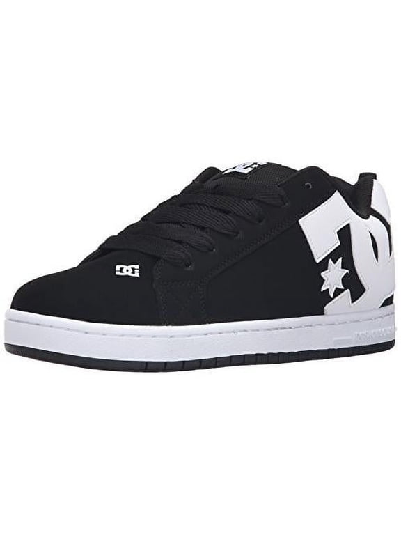 DC Men's Court Graffik Fashion Sneakers Black Leather 14 D