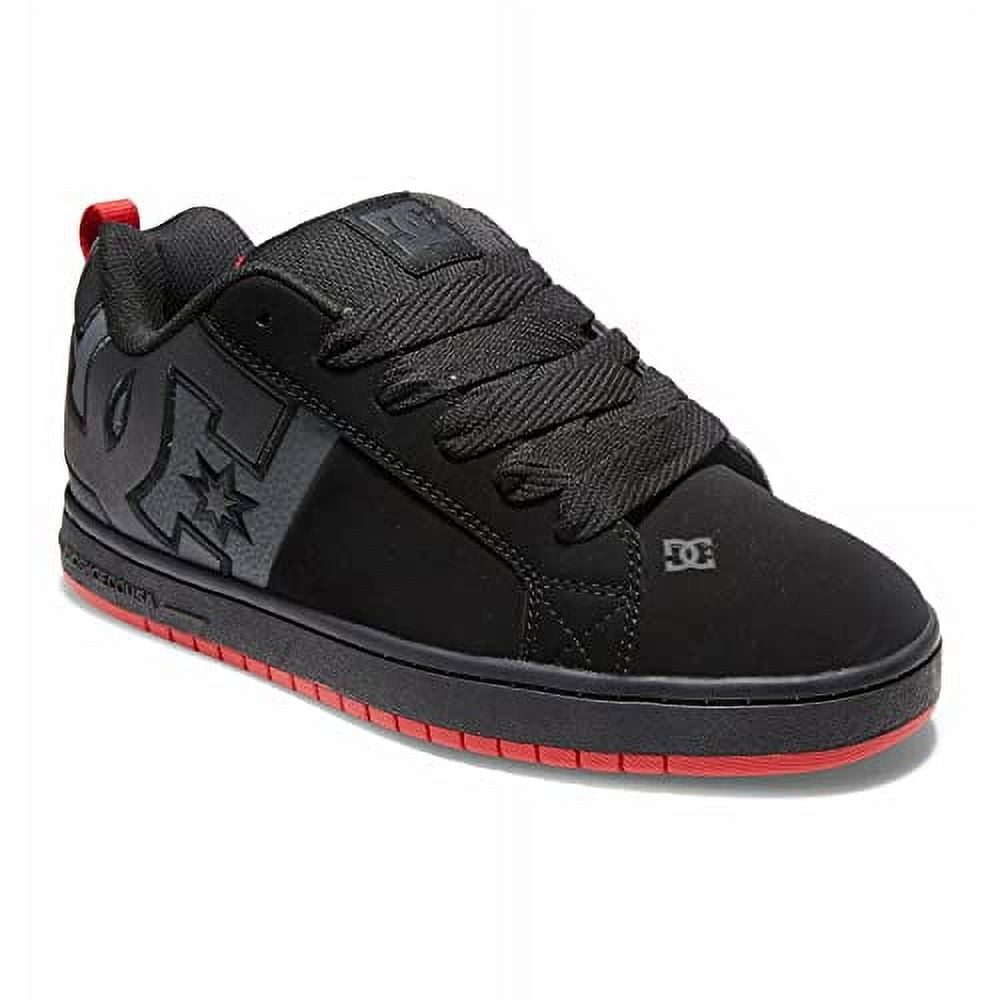 DC Men s Court Graffik Sq Low Shoe Skate BLACK GREY RED Walmart