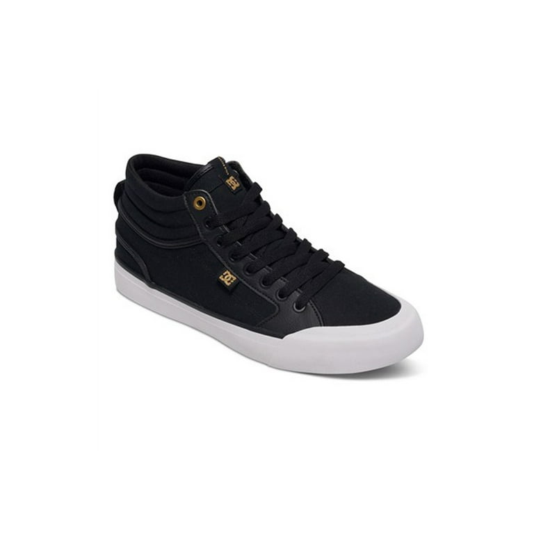 DC Men s Evan Smith Hi High Top Sneakers Black Textile Canvas 7 D Walmart