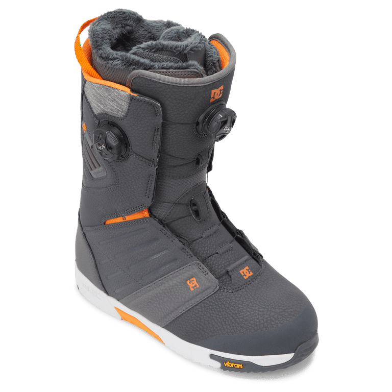 DC Men's Judge Snowboard Boots - Grey/Grey/Orange - 9 - Walmart.com