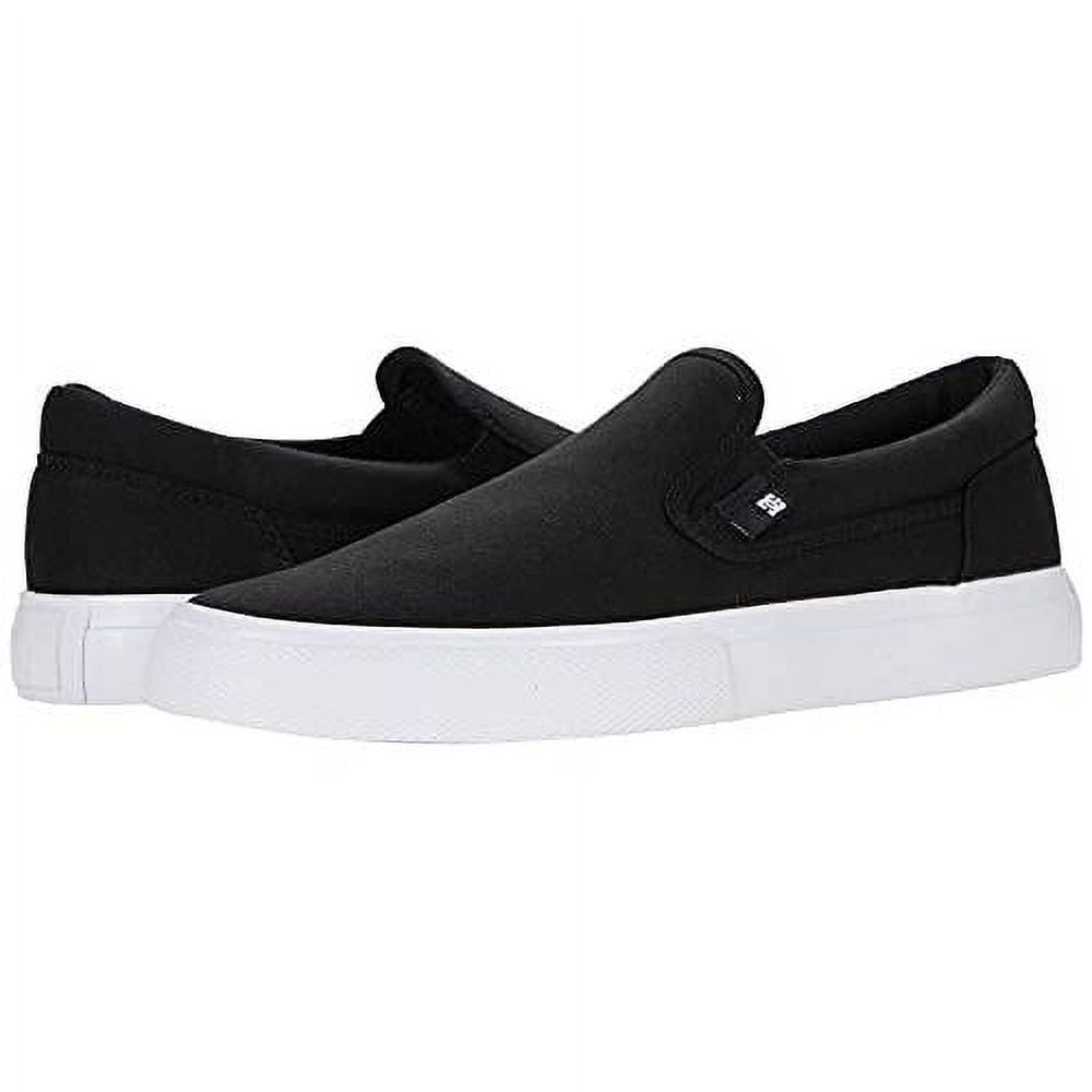 DC Men's Manual Slipon Skate Shoe BLACK/WHITE