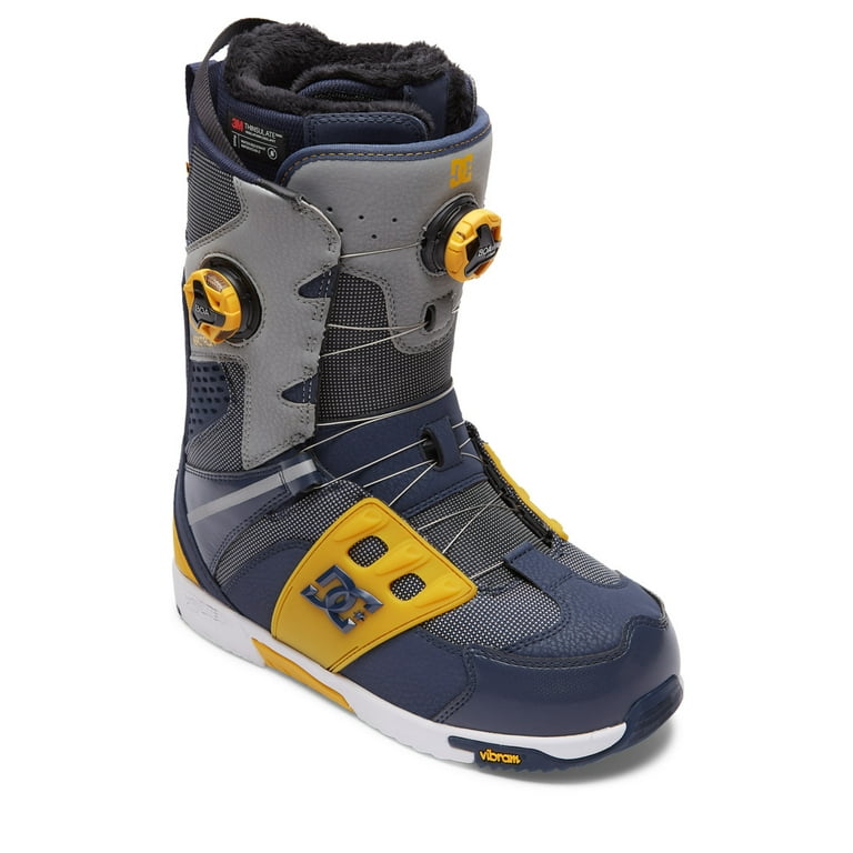 DC Men s Phantom Snowboard Boots DC Navy Yellow 8.5