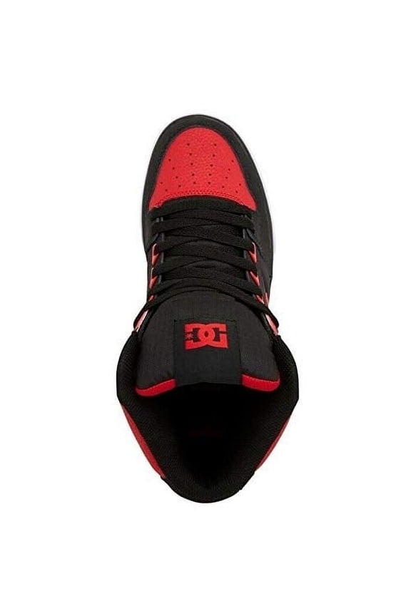 DC Men's Pure High-top Wc Skateboard, Skate Shoe  FIERY RED/WHITE/BLACK