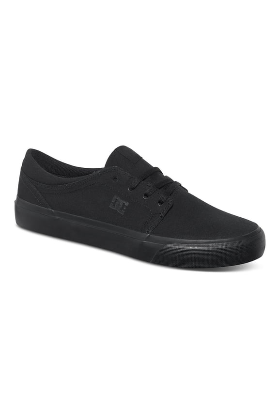 DC Men's Trase TX Skate Sneakers Black Canvas Rubber 12.5 D