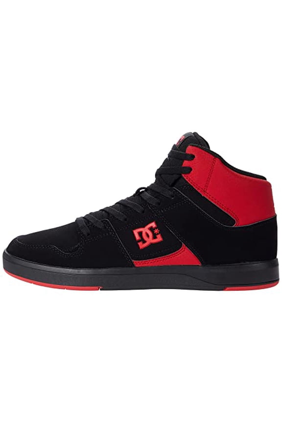 DC Mens Cure Casual High-Top Skate Shoes Sneakers Black/Black/Red 10.5 D - Medium