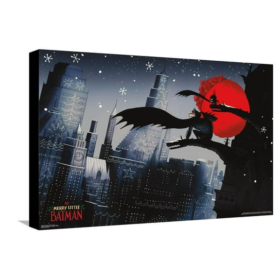 DC Merry Little Batman - Key Art Canvas Wall Poster, 14.725" x 22.375"