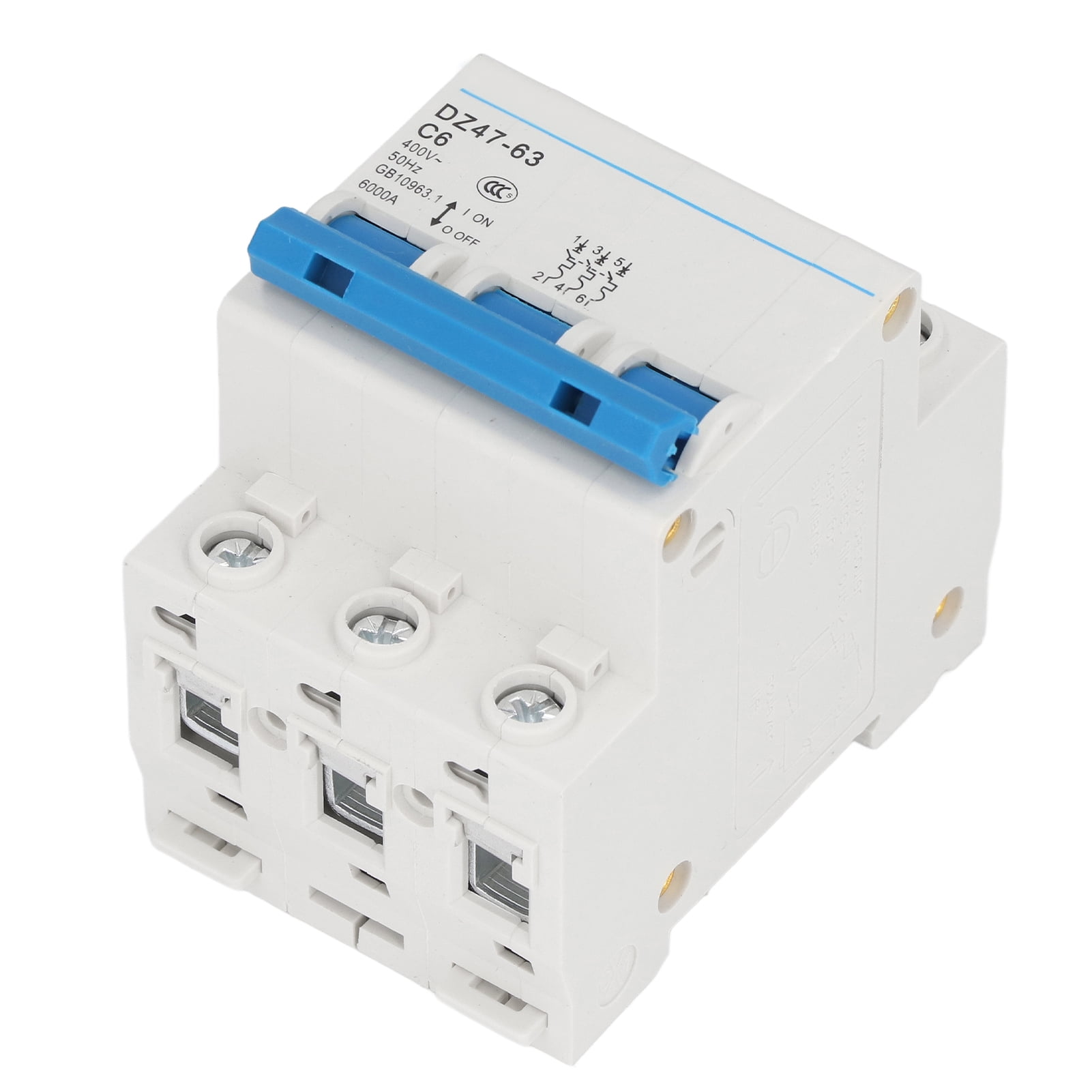 DC Miniature Circuit Breaker, 3P Circuit Breaker Pa66 Din Rail Mount