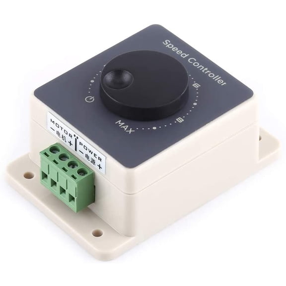 DC Motor Controller, DC Pulse Width Modulator, DC10-60v 20A DC Motor PWM Speed Controller, Speed Regulator with Shell for Motors