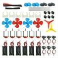 thumbnail image 1 of DC Motors Kit, Mini Electric Hobby Motor 3V -12V 25000 RPM Strong Magnetic with Shaft Propeller,Battery Holder, 1 of 8