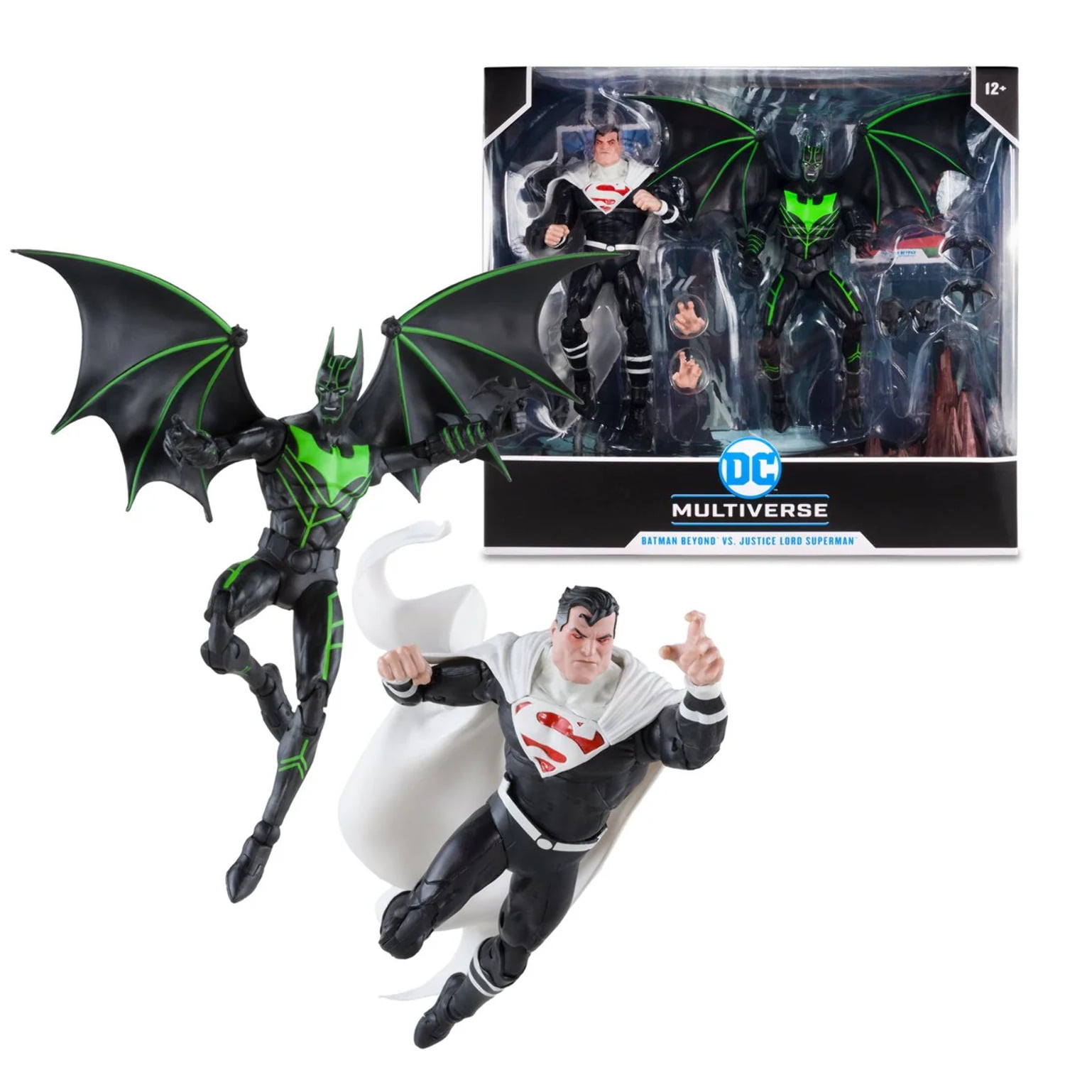 DC Multiverse Batman Beyond vs Justice Lord Superman 7" Action Figures Set