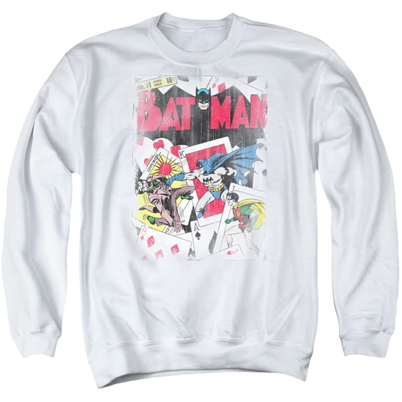 DC/NUMBER 11 DISTRESSED - ADULT CREWNECK SWEATSHIRT - WHITE - LG