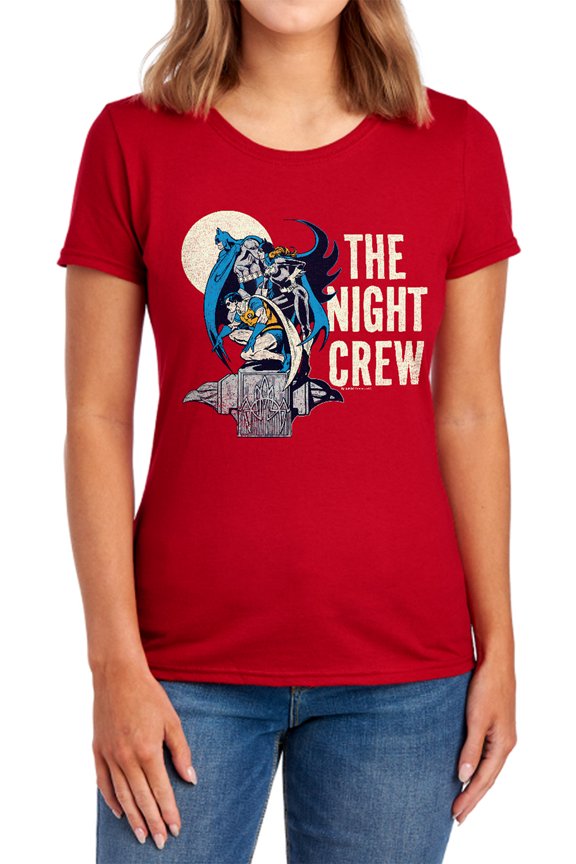 DC Night Crew Women's T Shirt, Red, Medium
