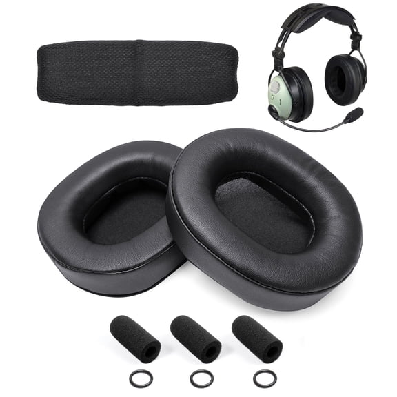 Refresh Kit,Ear Pads+Headband Cushion,Compatible with David Clark DC ONE-X XA XH XP Aviation Headsets Including Ear Seals,3 Mic Covers,Soft Fabric Head Pad