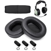 Refresh Kit,Ear Pads+Headband Cushion,Compatible with David Clark DC ONE-X XA XH XP Aviation Headsets Including Ear Seals,3 Mic Covers,Soft Fabric Head Pad