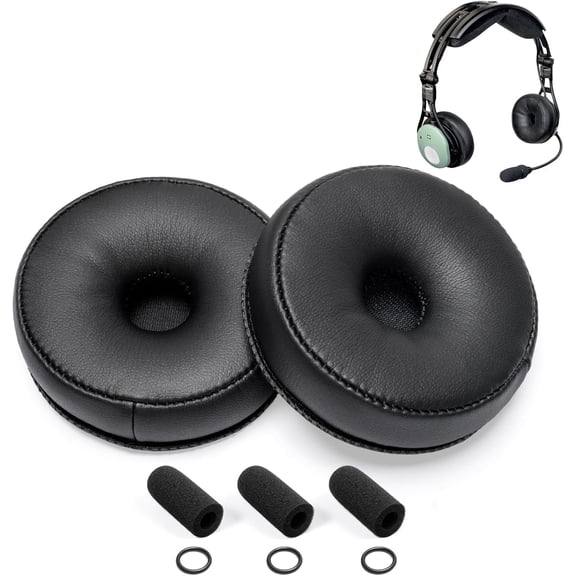 Ear Seals Refresh Kit Compatible with David Clark DC X/X2 Pro Series - Premium Ear Cushions + 3 Mic Covers, Replacement for Enhanced Comfort & Durability in Aviation Headsets