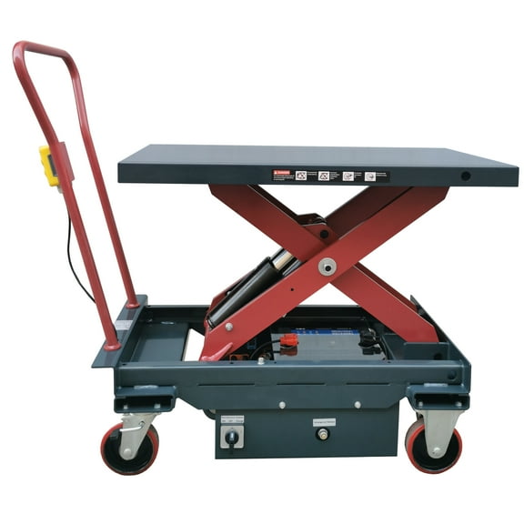 DC Power Hydraulic Scissor Cart, 40"L x 20"W, 2200 Lb. Cap.