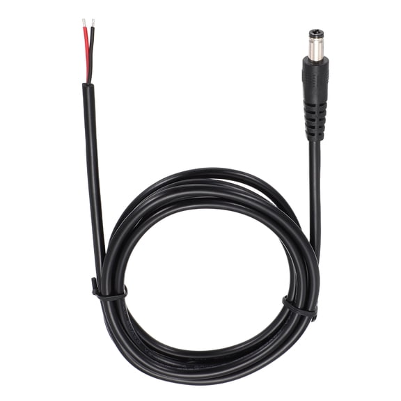 DC Power Pigtails Cable, 5.5mm x 2.5mm Male Barrel Plug Connector to Bare Wire Open End 150cm for PC Laptop Toys Cellphone Electronic Devices