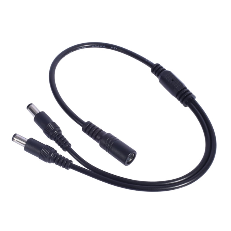 DC Power Splitter Cable 5.5 x 2.1mm 1 to 2 Way Y Adapter for LED Light ...