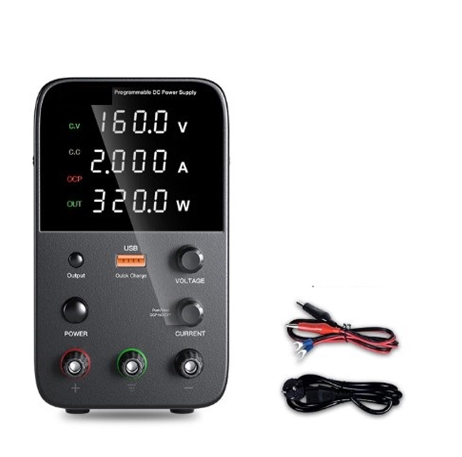 DC Power Supply Adjustable 30V 10A Lab Programmable Current Voltage ...