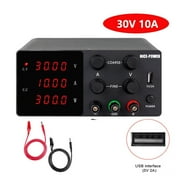 DC Power Supply Adjustable 4 Digit LCD Screen Lab Bench Power Source 30V 10A 60V 5A 120-V 3A AC Switching Stabilized Power Supply ,Test accurately
