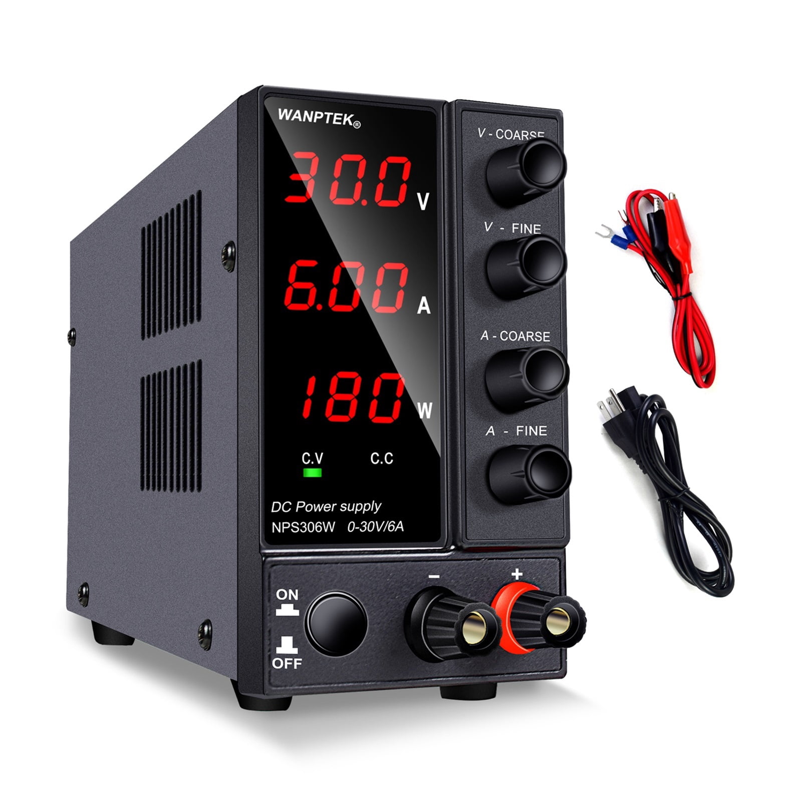 DC Power Supply Adjustable Bench Source 30V 10A Voltage Regulator ...
