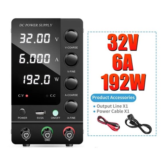 DC Power Supply Adjustable Digit Display Mini Laboratory Power Supplies Voltage Regulator
