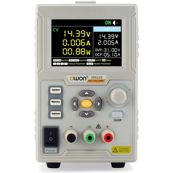 DC Power Supply OWON SP6103 1 Channel MAX 300W Output Power Supply 60V 10A