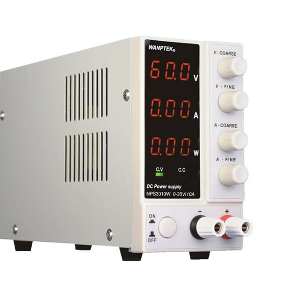 DC Power Supply Variable 30V 6A-10A Digital Display Adjustable Switching Regulate Lab Adjustable DC Power Supply 0-30V 0A-10A Precision Variable 3 Digital Display 3 Digital Display Lab Test Adjustable