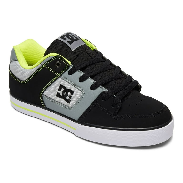 DC Pure Mens Shoes 300660-GL1: GREY/LIME GREEN Size 16D