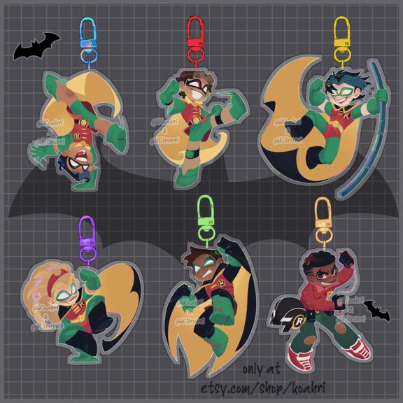 DC ROBIN (BATFAM) Keychains (1 keychain)