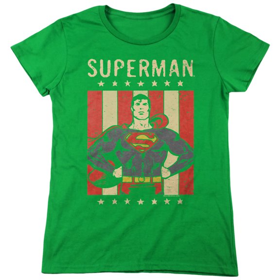 DC Retro Liberty Women's T Shirt, Kelly Green, 2X-Large