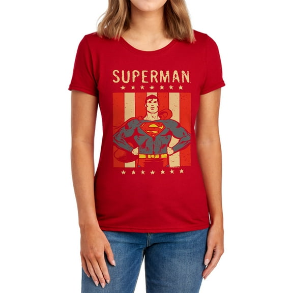 DC Retro Liberty Women's T Shirt, Red, Medium