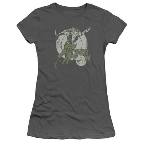 DC-Right On Target - Short Sleeve Junior Sheer Tee - Charcoal- Small