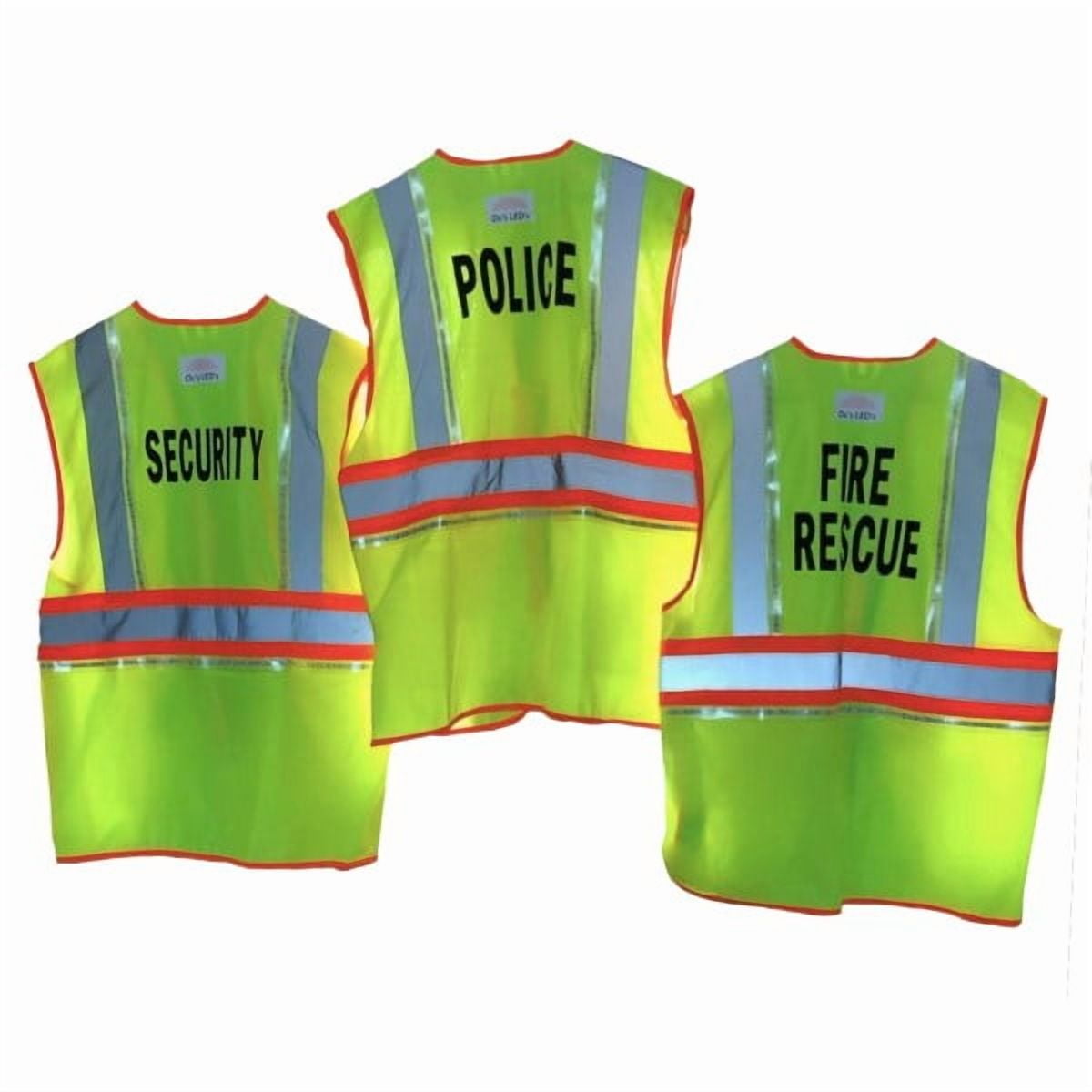 DC’S LED’S 360 GLOW IN LOW LIGHT SAFETY VEST | USB RECHARGEABLE & LONG LASTING BATTERY LIFE WITH DETACHABLE POWER SOURCE GREEN ( BREAKWAY )