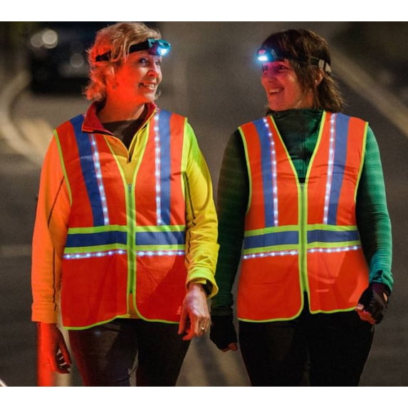 3sixty Led Light DC’S LED’S 3SIXTY GLOW IN LOW LIGHT ORANGE SAFETY VEST | USB ...