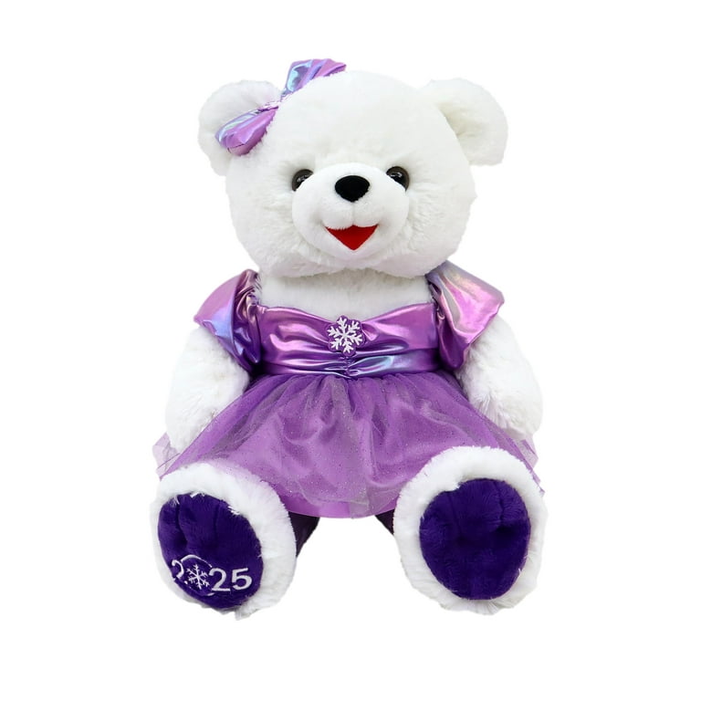 Snowflake Girl 2025 Teddy Bear Christmas Plush, White, 15